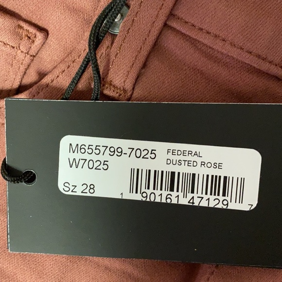 Paige Federal Straight Leg Jeans Dusted Rose - Picture 7 of 7